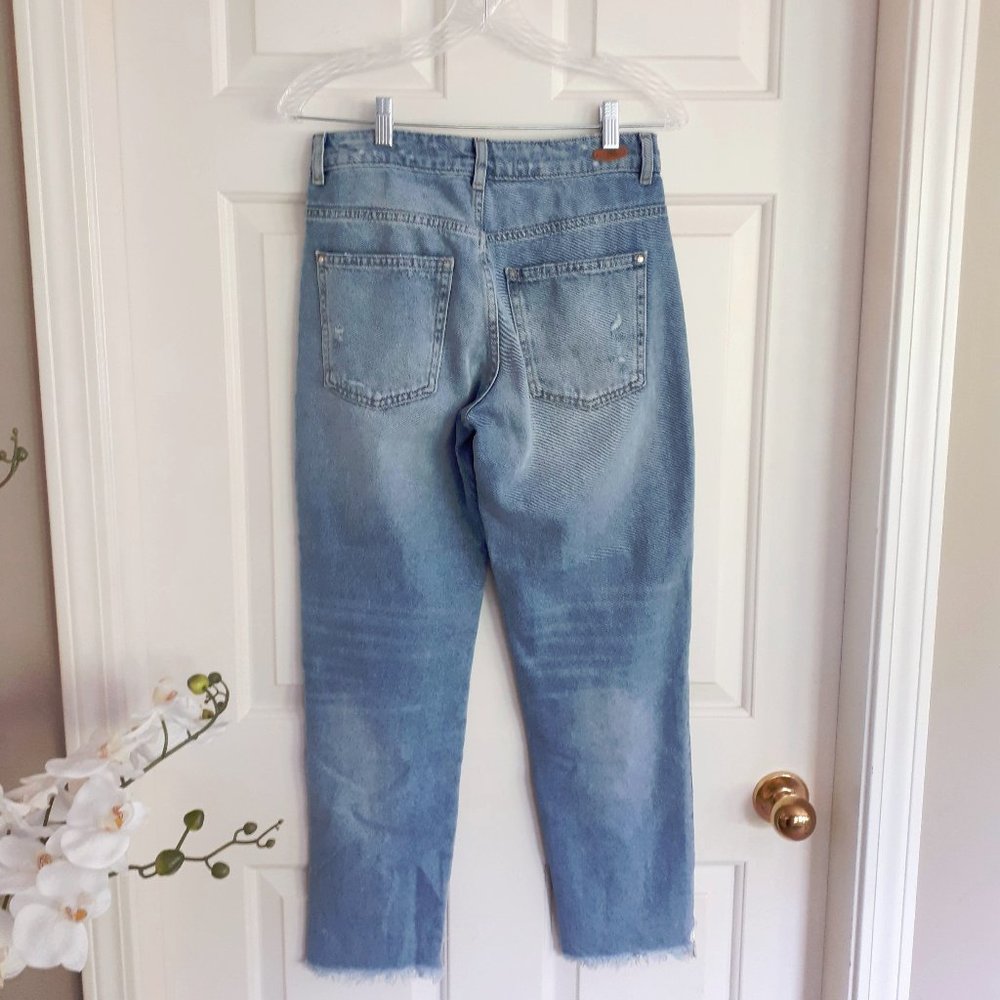 Zara light wash distressed "sparkle" denim, 4 - Picture 6 of 9